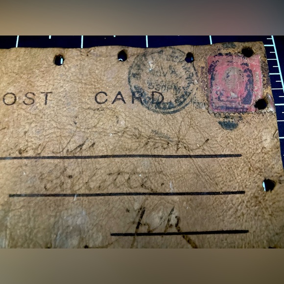 Antique Leather Postcards | Early 1900s - Picture 6 of 7